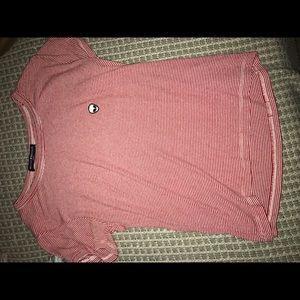 Brandy Melville striped alien embroidered top